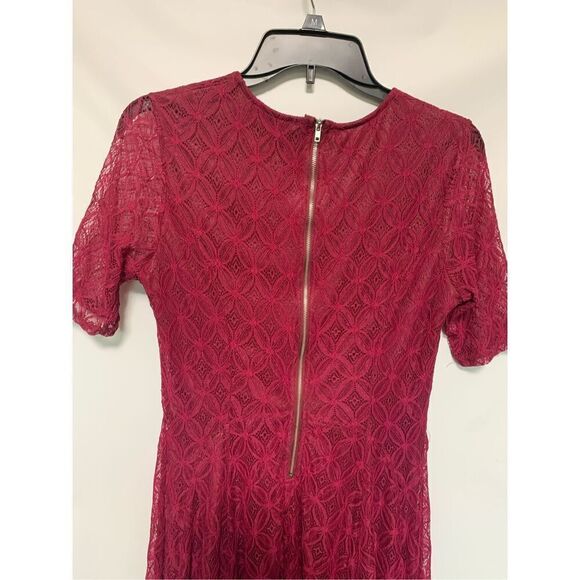 J. Gee Women's Floral Lace A Line Dress Red Size Medium - Picture 4 of 7